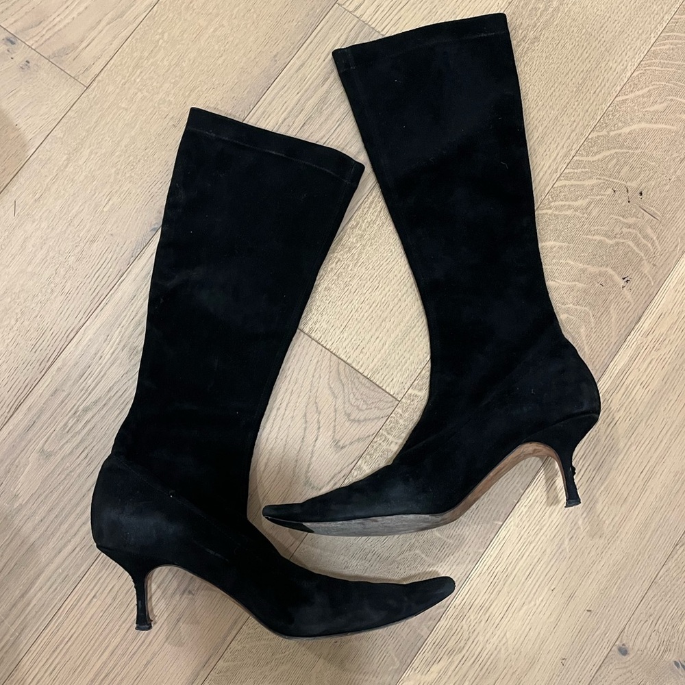 Jimmy Choo suede kitten heel boots size 40 (9/9.5)